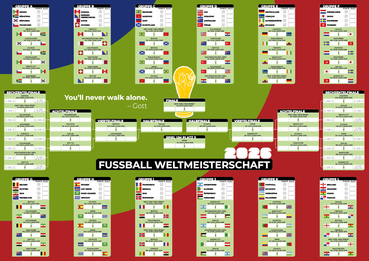 Spielplan zur WM 26 - "Auf dem Weg zum Titel" – Bild 4
